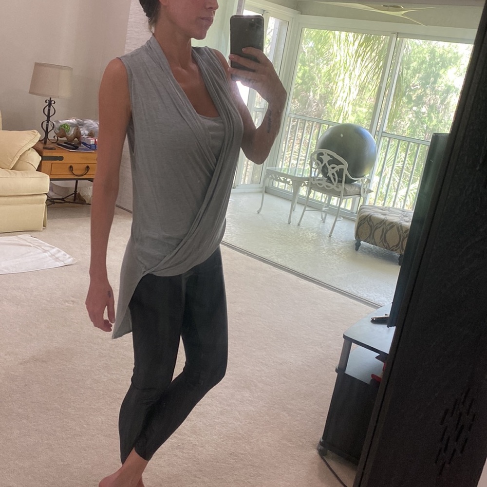 Sen High low faux wrap tank